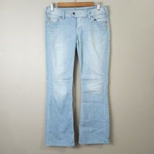 Silver Jeans Womens Size 30 Tuesday Light Blue Bootcut Distressed